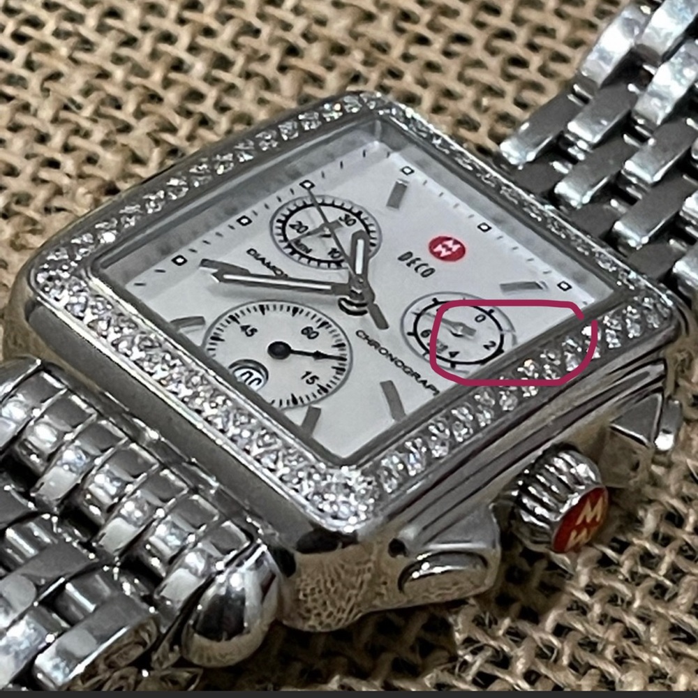 Michele Deco 18 Diamond MOP Bracelet Watch - Picture 4 of 16